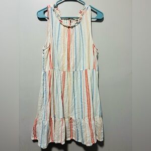 beachlunchlounge Multicolor Striped Kids Dress